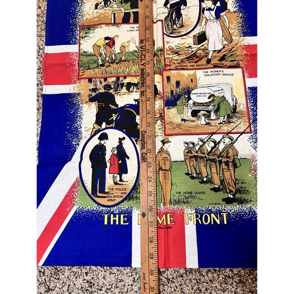 V.E. Day 50th Anniversary 8th May 1945 Commemorative Linen The Home Front Print - Picture 6 of 10